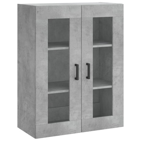 Hoge kast 69,5x34x180 cm bewerkt hout betongrijs - AllerleiShop