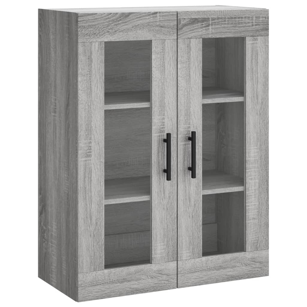 Hoge kast 69,5x34x180 cm bewerkt hout grijs sonoma eikenkleurig - AllerleiShop