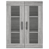 Hoge kast 69,5x34x180 cm bewerkt hout grijs sonoma eikenkleurig - AllerleiShop