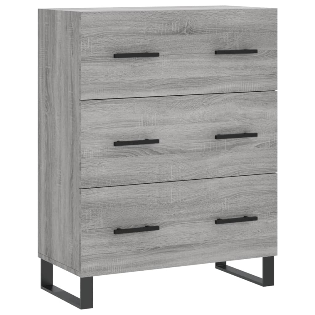 Hoge kast 69,5x34x180 cm bewerkt hout grijs sonoma eikenkleurig - AllerleiShop