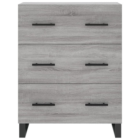 Hoge kast 69,5x34x180 cm bewerkt hout grijs sonoma eikenkleurig - AllerleiShop