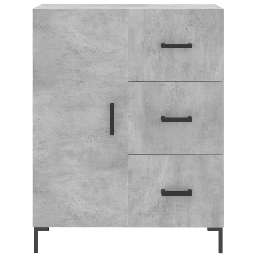 Hoge kast 69,5x34x180 cm bewerkt hout betongrijs - AllerleiShop