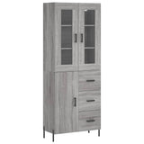 Hoge kast 69,5x34x180 cm bewerkt hout grijs sonoma eikenkleurig - AllerleiShop