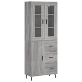 Hoge kast 69,5x34x180 cm bewerkt hout grijs sonoma eikenkleurig - AllerleiShop