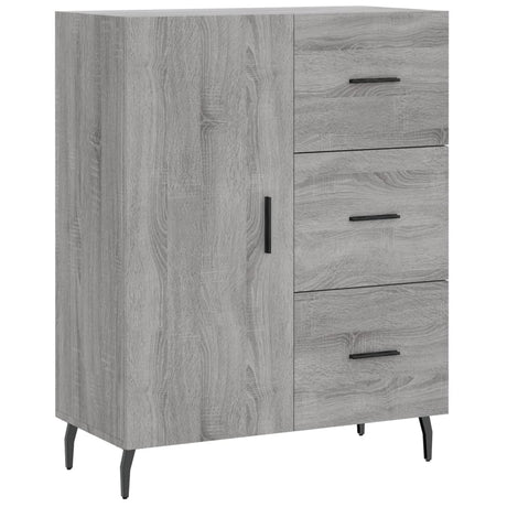 Hoge kast 69,5x34x180 cm bewerkt hout grijs sonoma eikenkleurig - AllerleiShop