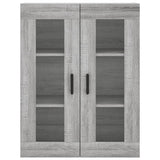 Hoge kast 69,5x34x180 cm bewerkt hout grijs sonoma eikenkleurig - AllerleiShop