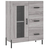 Hoge kast 69,5x34x180 cm bewerkt hout grijs sonoma eikenkleurig - AllerleiShop