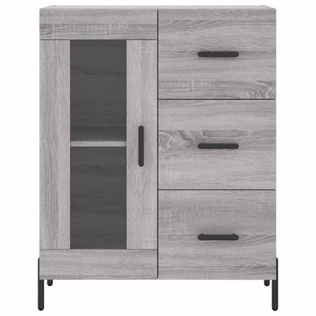 Hoge kast 69,5x34x180 cm bewerkt hout grijs sonoma eikenkleurig - AllerleiShop