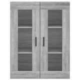 Hoge kast 69,5x34x180 cm bewerkt hout grijs sonoma eikenkleurig - AllerleiShop