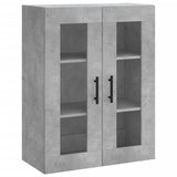 Hoge kast 69,5x34x180 cm bewerkt hout betongrijs - AllerleiShop