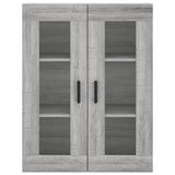 Hoge kast 69,5x34x180 cm bewerkt hout grijs sonoma eikenkleurig - AllerleiShop