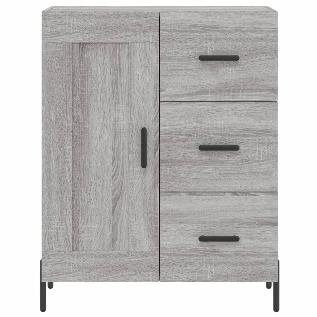 Hoge kast 69,5x34x180 cm bewerkt hout grijs sonoma eikenkleurig - AllerleiShop