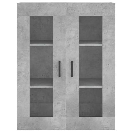 Hoge kast 69,5x34x180 cm bewerkt hout betongrijs - AllerleiShop