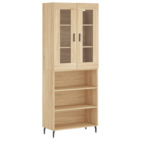 Hoge kast 69,5x34x180 cm bewerkt hout sonoma eikenkleurig - AllerleiShop