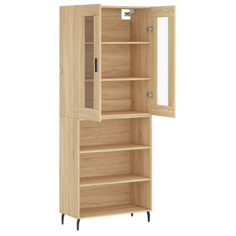 Hoge kast 69,5x34x180 cm bewerkt hout sonoma eikenkleurig - AllerleiShop