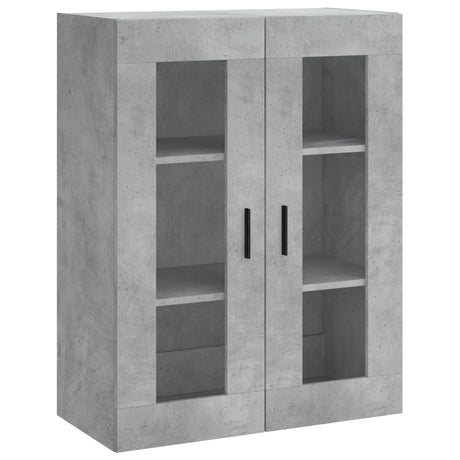 Hoge kast 69,5x34x180 cm bewerkt hout betongrijs - AllerleiShop