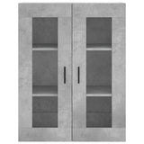 Hoge kast 69,5x34x180 cm bewerkt hout betongrijs - AllerleiShop