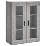 Hoge kast 69,5x34x180 cm bewerkt hout grijs sonoma eikenkleurig - AllerleiShop