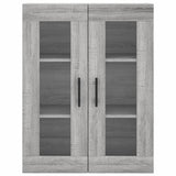 Hoge kast 69,5x34x180 cm bewerkt hout grijs sonoma eikenkleurig - AllerleiShop