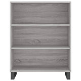 Hoge kast 69,5x34x180 cm bewerkt hout grijs sonoma eikenkleurig - AllerleiShop