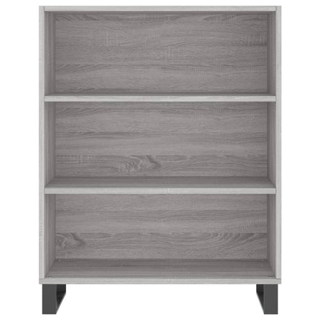 Hoge kast 69,5x34x180 cm bewerkt hout grijs sonoma eikenkleurig - AllerleiShop