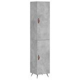 Hoge kast 34,5x34x180 cm bewerkt hout betongrijs - AllerleiShop