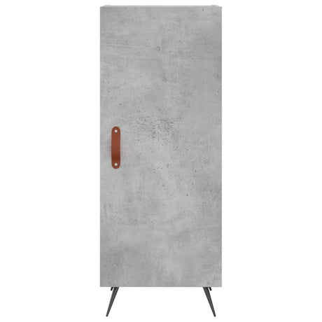 Hoge kast 34,5x34x180 cm bewerkt hout betongrijs - AllerleiShop