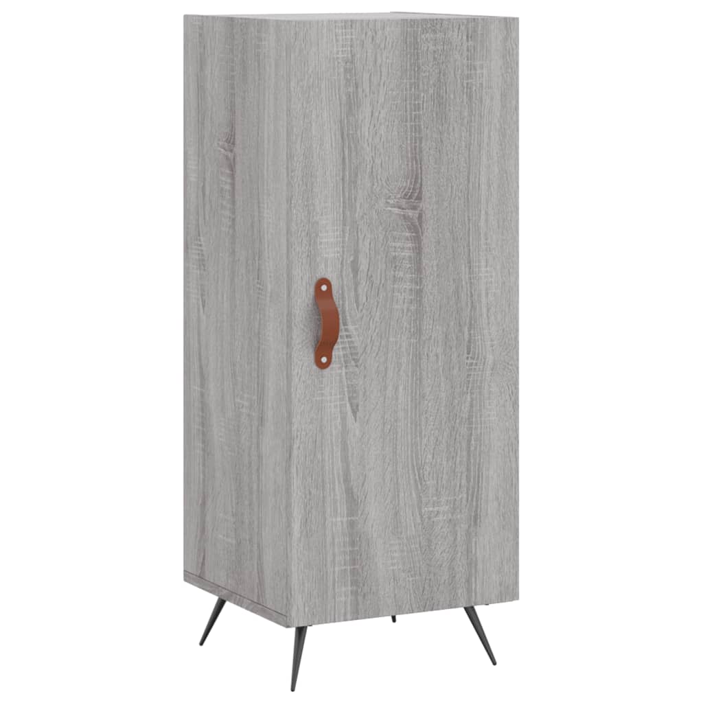 Hoge kast 34,5x34x180 cm bewerkt hout grijs sonoma eikenkleurig - AllerleiShop