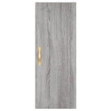 Hoge kast 34,5x34x180 cm bewerkt hout grijs sonoma eikenkleurig - AllerleiShop