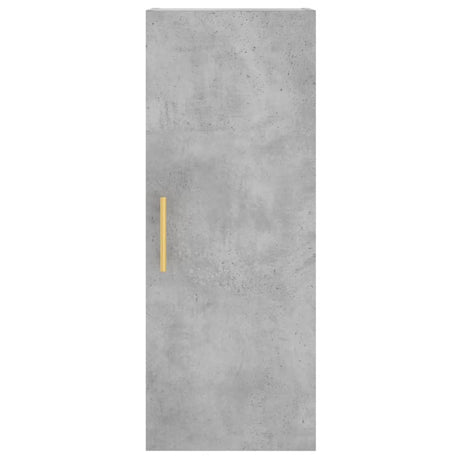 Hoge kast 34,5x34x180 cm bewerkt hout betongrijs - AllerleiShop