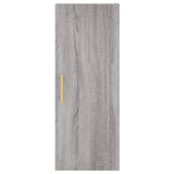 Hoge kast 34,5x34x180 cm bewerkt hout grijs sonoma eikenkleurig - AllerleiShop