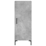 Hoge kast 34,5x34x180 cm bewerkt hout betongrijs - AllerleiShop