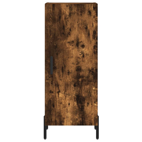 Hoge kast 34,5x34x180 cm bewerkt hout gerookt eikenkleurig - AllerleiShop