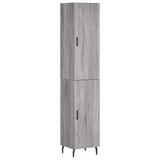 Hoge kast 34,5x34x180 cm bewerkt hout grijs sonoma eikenkleurig - AllerleiShop