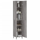 Hoge kast 34,5x34x180 cm bewerkt hout grijs sonoma eikenkleurig - AllerleiShop