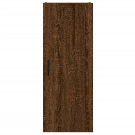 Hoge kast 34,5x34x180 cm bewerkt hout bruin eikenkleur - AllerleiShop