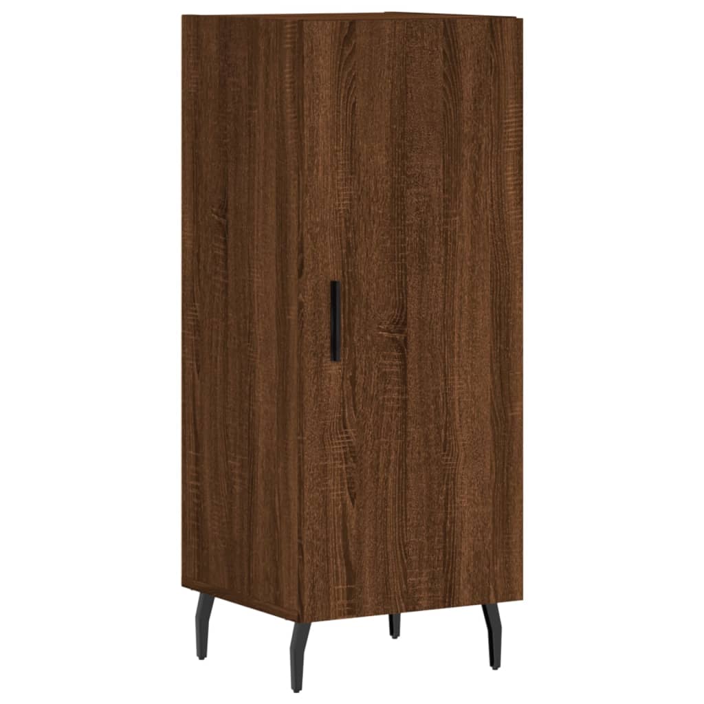 Hoge kast 34,5x34x180 cm bewerkt hout bruin eikenkleur - AllerleiShop