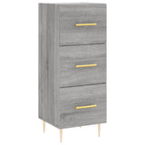 Hoge kast 34,5x34x180 cm bewerkt hout grijs sonoma eikenkleurig - AllerleiShop