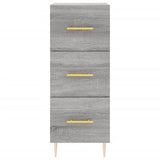 Hoge kast 34,5x34x180 cm bewerkt hout grijs sonoma eikenkleurig - AllerleiShop