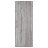 Hoge kast 34,5x34x180 cm bewerkt hout grijs sonoma eikenkleurig - AllerleiShop