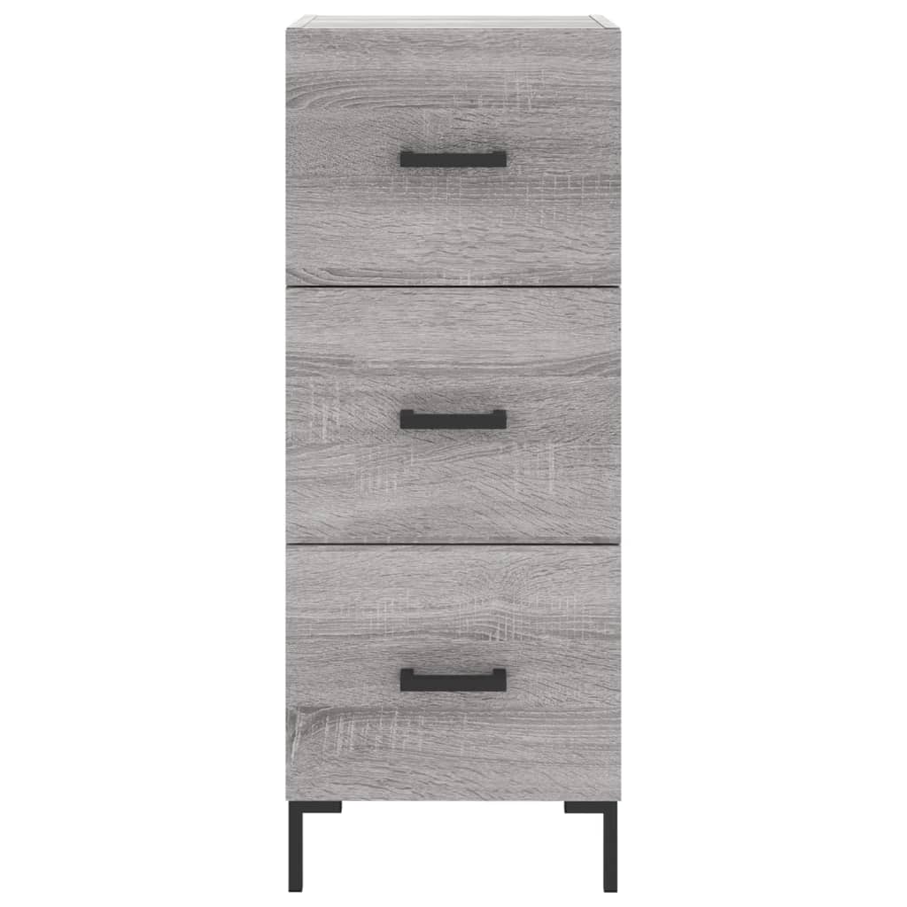 Hoge kast 34,5x34x180 cm bewerkt hout grijs sonoma eikenkleurig - AllerleiShop