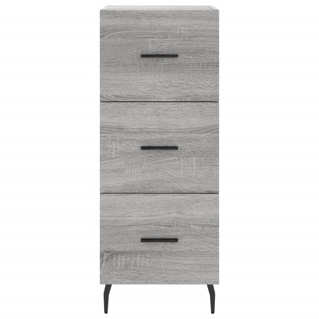 Hoge kast 34,5x34x180 cm bewerkt hout grijs sonoma eikenkleurig - AllerleiShop