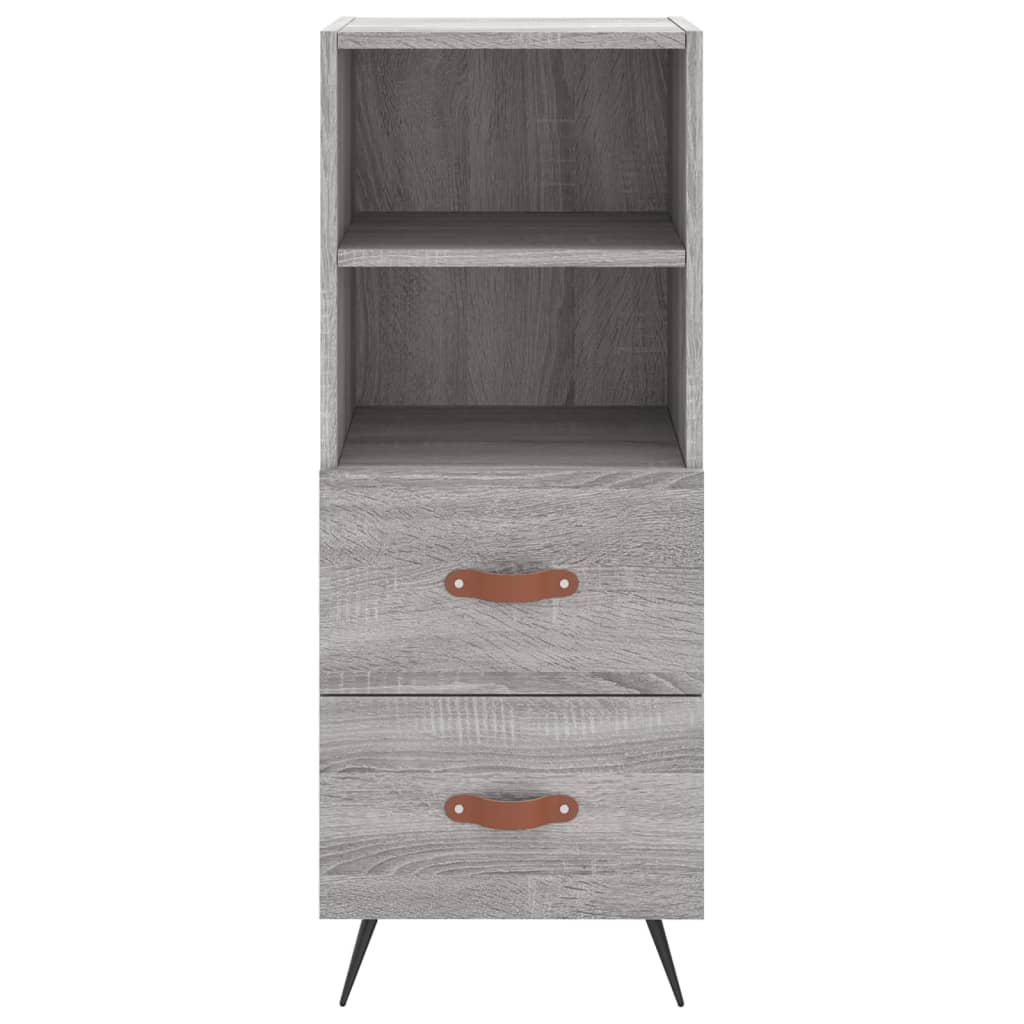 Hoge kast 34,5x34x180 cm bewerkt hout grijs sonoma eikenkleurig - AllerleiShop