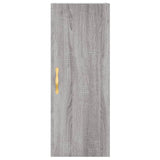 Hoge kast 34,5x34x180 cm bewerkt hout grijs sonoma eikenkleurig - AllerleiShop