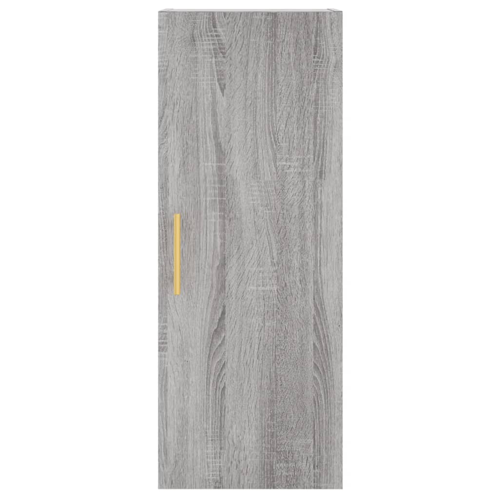 Hoge kast 34,5x34x180 cm bewerkt hout grijs sonoma eikenkleurig - AllerleiShop