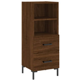 Hoge kast 34,5x34x180 cm bewerkt hout bruin eikenkleur - AllerleiShop