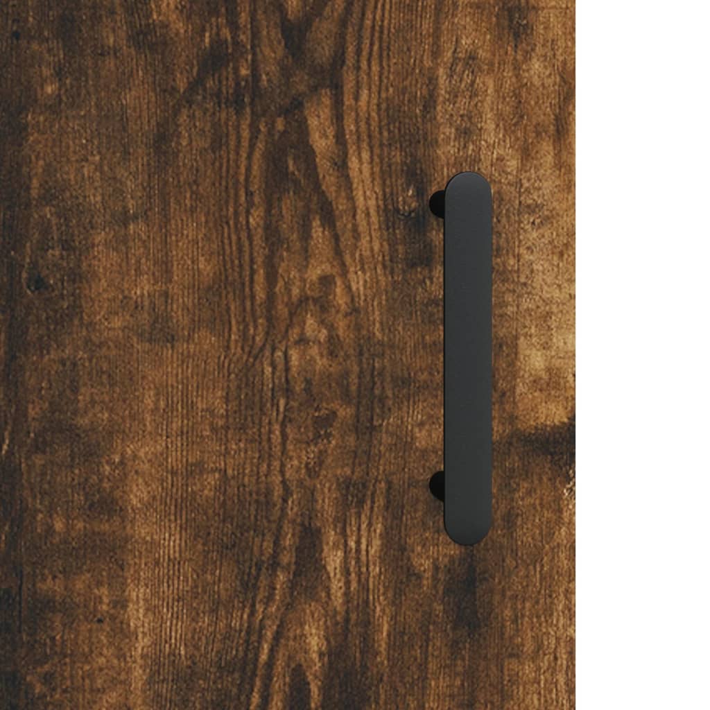 Hoge kast 34,5x34x180 cm bewerkt hout gerookt eikenkleurig - AllerleiShop