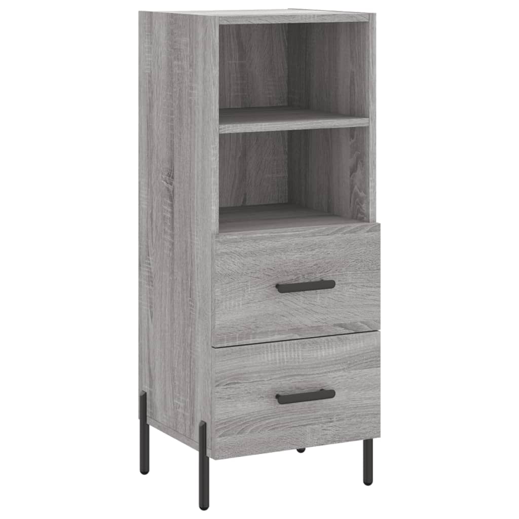 Hoge kast 34,5x34x180 cm bewerkt hout grijs sonoma eikenkleurig - AllerleiShop