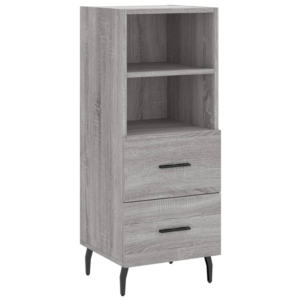 Hoge kast 34,5x34x180 cm bewerkt hout grijs sonoma eikenkleurig - AllerleiShop