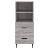 Hoge kast 34,5x34x180 cm bewerkt hout grijs sonoma eikenkleurig - AllerleiShop